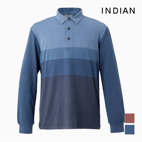 [특가][INDIAN] 소프트 기모 그라데이션 패턴 티셔츠_MITALUWA101