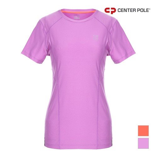 [센터폴] 여성 메쉬배색 라운드 티셔츠_CWJASSM6306