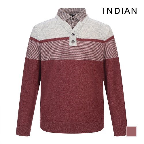 [INDIAN] 방모 컬러배색 셔츠 레이어드_MIUBPVFA571
