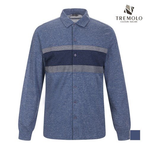 [TREMOLO] 남성 모던 배색 포인트 셔츠_TRBALWS1201