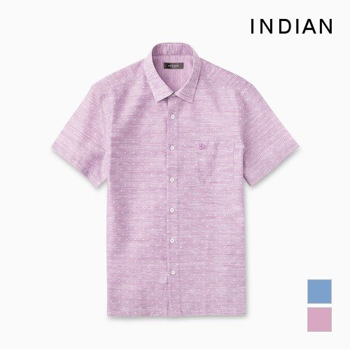 [INDIAN] 솔리드라이크 미니멀프린트 셔츠_MITNSTM3101