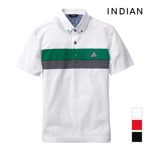 [INDIAN] 한기장패턴 배색포인트 티셔츠_MIGASUM2151